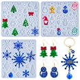 thumbnail image 1 of Moldes de resina para pendientes Yodoyo, árbol de Navidad, muñeco de nieve, copos de nieve, 1 of 8