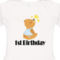 thumbnail image 4 of Inktastic 1st Birthday 1 Year Old Boy Bear Boys Long Sleeve Baby Bodysuit, 4 of 5