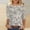 Multicolour, variant on Jacenvly Tops for Women Clearance Women's Ladies' 3/4 Sleeve Flowers Printed Round Neck Long Sleeve Round Neck Top/Shirt Women Tops Sale