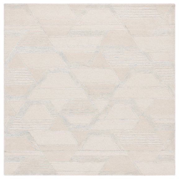 SAFAVIEH Mykonos Mia Abstract Area Rug, Ivory/Blue, 6' x 6' Square