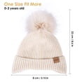 thumbnail image 3 of REDESS Toddler Hat with Ear Flaps, Fleece Lined Beanie Hat for Baby 0‑3 Years Old, 2‑Pack Warm Knit Kids Toddler Winter Hat, 3 of 7