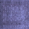 thumbnail image 1 of Ahgly Company Machine Washable Indoor Square Abstract Blue Modern Area Rugs, 6' Square, 1 of 4