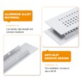 thumbnail image 4 of Uxcell Air Vents Cover, 2Pcs 350 x 50mm Aluminum Alloy Rectangle Air Return Vent Cover with Screw, Ventilation Grille Decorative Covers for Door Cupboard Wardrobe Shoes Cabinet (Silver), 4 of 7