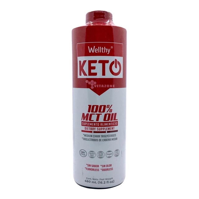 Keto MCT Oil 480 ml MCT Aceite de Coco Vegano Wellthy Wellthy WELLMCTOILLIQUIDO