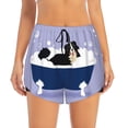 thumbnail image 4 of Lsque Bernese Mountain Dog Sitting Bath Tub Printed Women's Running Shorts with Liner Pockets,Elastic Quick Dry Workout Athletic Gym Yoga Shorts,Womens High Waist Shorts-Large, 4 of 9