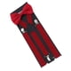thumbnail image 1 of Conjunto de tirantes y pajarita para hombre, tirantes ajustables, accesorios de vestir para el hombro rojo, 1 of 9