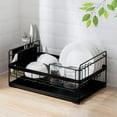 thumbnail image 2 of Kitchen Dish Drainer Drying Rack Stainless Steel Dish Rack with Removable Rustproof Drainboard, 2 of 3