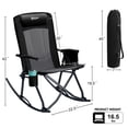 thumbnail image 3 of PORTAL Rocking Camping Chair, Portable Folding Rocker for Outdoor with Cup Holder Side Pocket and Carry Bag, Supports 400LBS, Black, 3 of 8