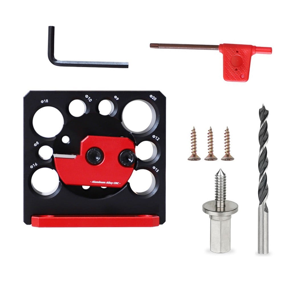 Adjustable Electric Drill Milling Dowel Round Rod Auxiliary Tool Dowel Maker Jig With 8-20Mm Holes Wood Rod Maker Woodworking B Fangkenuo