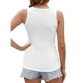 thumbnail image 2 of TEMOFON Women's Crewneck Ribbed Tank Tops Summer Casual Basic High Neck Sleeveless Slim Fit Crop Tops, 2 of 6