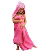 Ultra-Homes Princess Hooded Kid Towel (Pink), 27.5? x 49?, Plush and Absorbent Luxury Bath Towel! 600 GSM, 100% Cotton