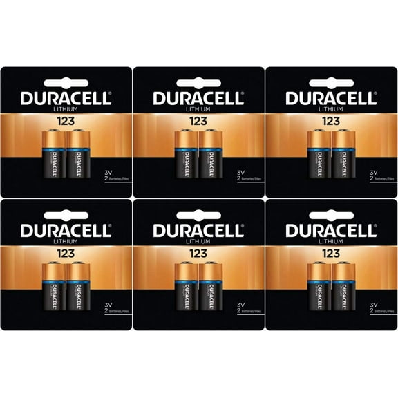 Duracell Lithium CR123A CR123 123A 3V 12 Batteries
