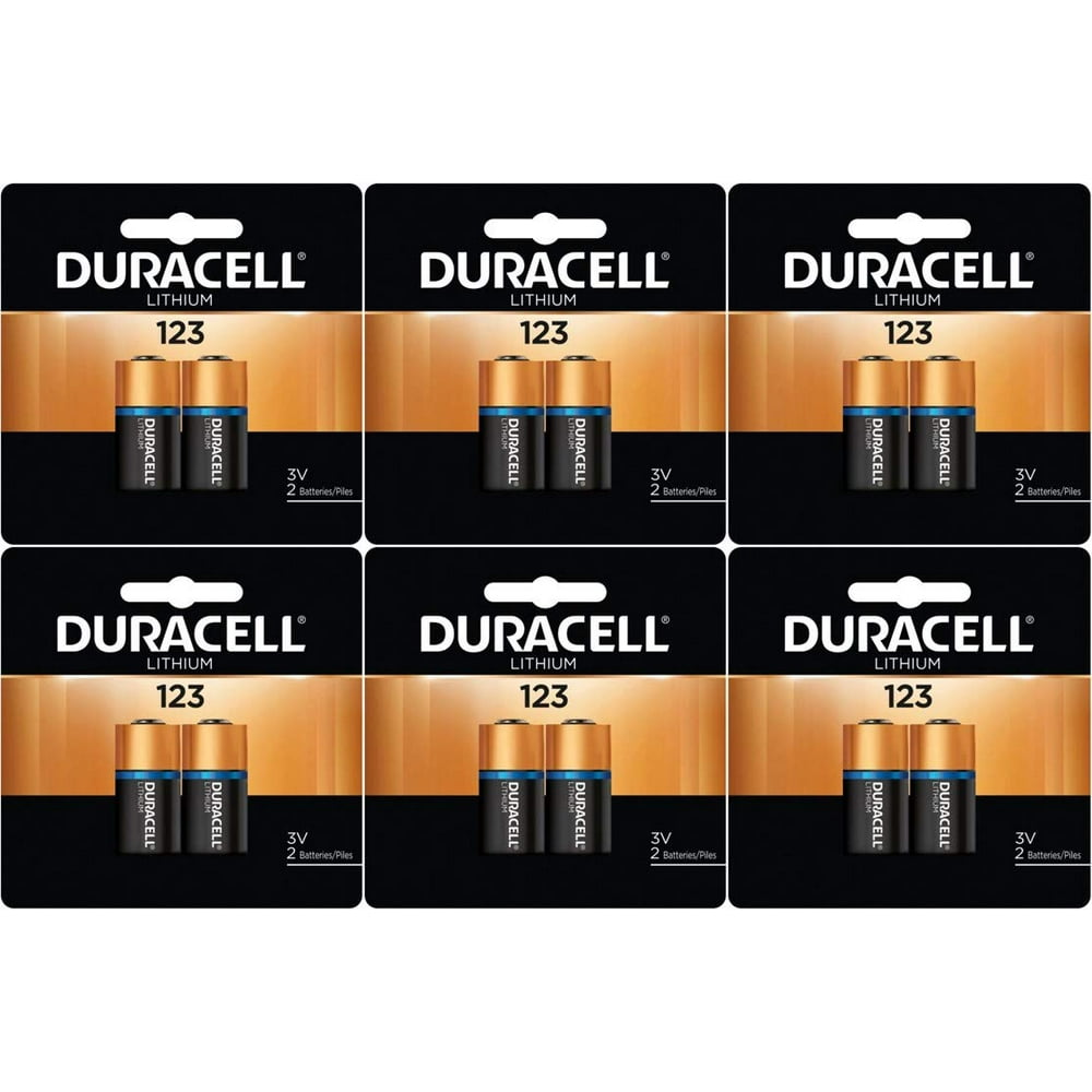 Duracell Lithium CR123A CR123 123A 3V 12 Batteries