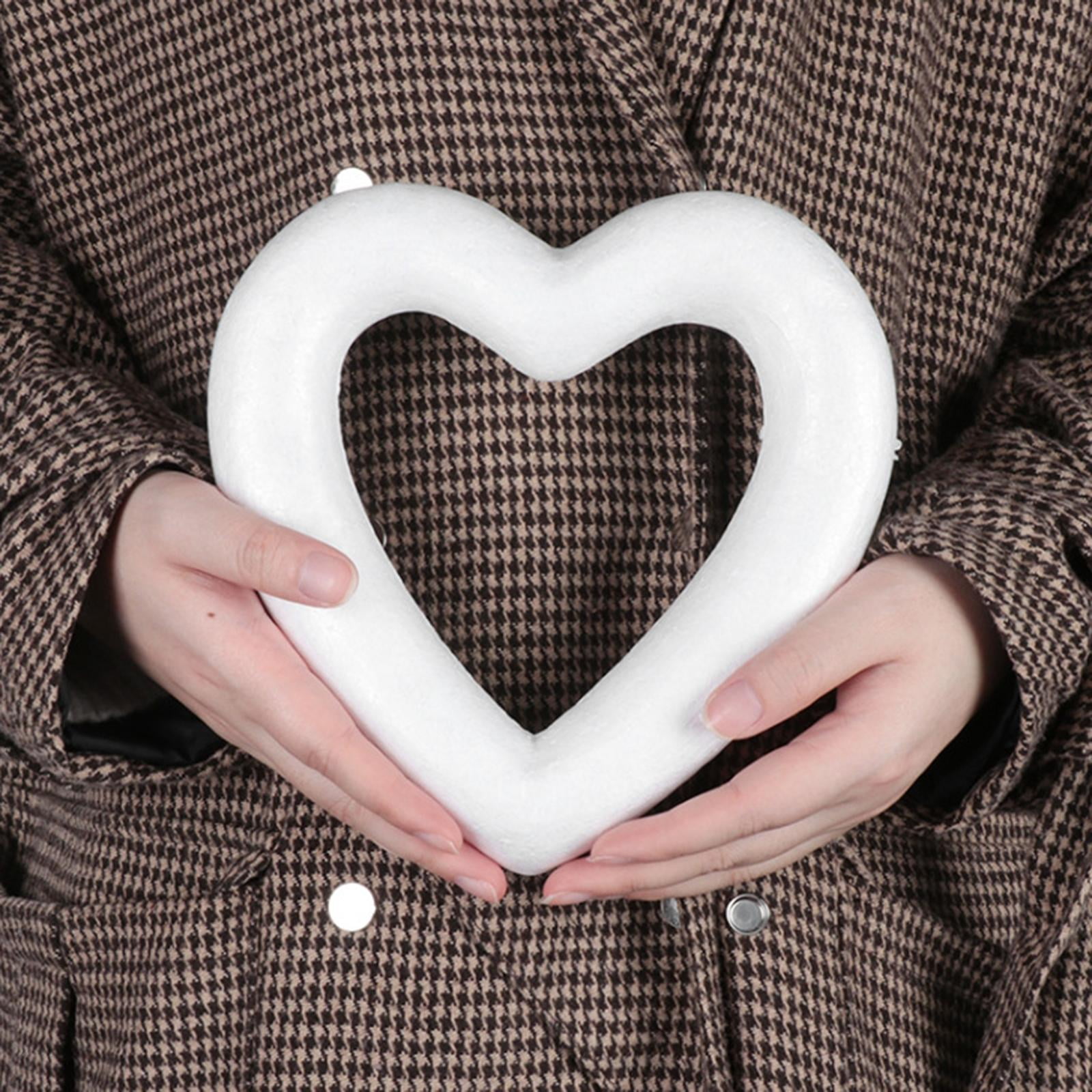 2pc White Diy Polystyrene Heart 10cm Styrofoam / Polyester -  in 2023
