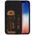 thumbnail image 1 of Case Yard Wooden Case for iPhone-XS-Max Soft TPU Silicone cover Slim Fit Shockproof Wood Protective Phone Cover for Girls Boys Men and Women Supports Wireless Charging Food is Only Love Design, 1 of 7