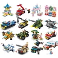 thumbnail image 4 of Compatible con bloques de patchwork, partículas diminutas, coche ensamblado, juguetes para niños, tanque educativo, coche de policía, 4 of 5