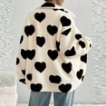 thumbnail image 6 of Cozy Oversized Heart Print Zipper Cardigan For Fall And Winter Long Sleeve Soft Jacket For Women winter coats for women, 6 of 6