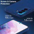 thumbnail image 3 of WWS-Case for Samsung Galaxy S22 5G, Soft Liquid Silicone Phone Cover Shockproof Full Body Protection S22 Phone Case with Anti-Scratch Microfiber Lining - Navy Blue, 3 of 4