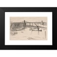 thumbnail image 2 of James Abbott McNeill Whistler 14x11 Black Modern Framed Museum Art Print Titled - Old Hungerford Bridge (ca. 1860-1861), 2 of 5