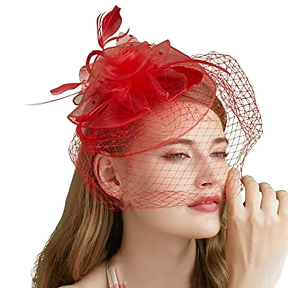 FADAACAI Fascinators Hat Hats for Women Fascinators Womens Pillbox Flower Hat for Tea Party Wedding Church Women's Fascinators Fascinator for Women Clearance!