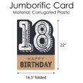 thumbnail image 5 of Big Dot of Happiness 18th Milestone Birthday - Happy Birthday Giant Greeting Card - Big Shaped Jumborific Card, 5 of 7
