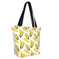 thumbnail image 6 of Defioc Corn On The Cob Print Tote Bag for Women,Shoulder Bag with Zipper Casual Tote's Handbag Big Capacity Shoulder Bag with Inner Pocket Fit for Shopping,Office,Travel, 6 of 7