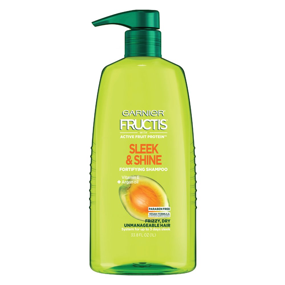 Garnier Shampoo, Frizzy, Dry, Unmanageable Hair, Fructis Sleek & Shine