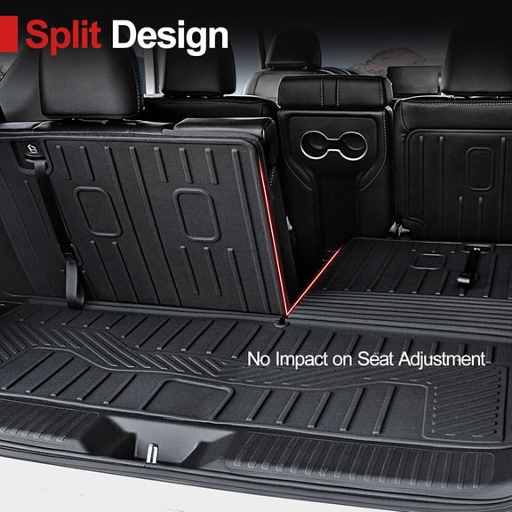 Honda Pilot Cargo Liner 2023–2026, TPE All-Weather Trunk Mat with Backrest Cover, Waterproof, Non-Slip Interior Protection