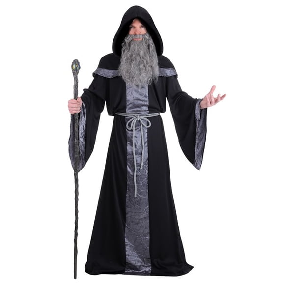 Men's Regal Dark Court Wizard Robe Costume | Wizard Costumes