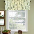 thumbnail image 3 of Sage Green Leaves Curtain Valances for Windows, Kitchen Valance Window Treatments Panel 2 Pack, Summer Botanical Farmhouse Leaf Rod Pocket Short Curtains for Bathroom Bedroom 42 x 18 Inch, 3 of 8