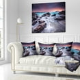 thumbnail image 2 of Designart Fascinating View of Rocky Coast - Seascape Throw Pillow - 18x18, 2 of 4