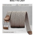 thumbnail image 4 of Men's stretch belt, men's braided woven belt 1 3/8 for golf casual pants, shirts, jeans, 4 of 5