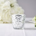 thumbnail image 4 of BalsaCircle 6 Silver 3" Assorted Geometric Designs Glass Votive Candle Holders Wedding Party Decorations, 4 of 8