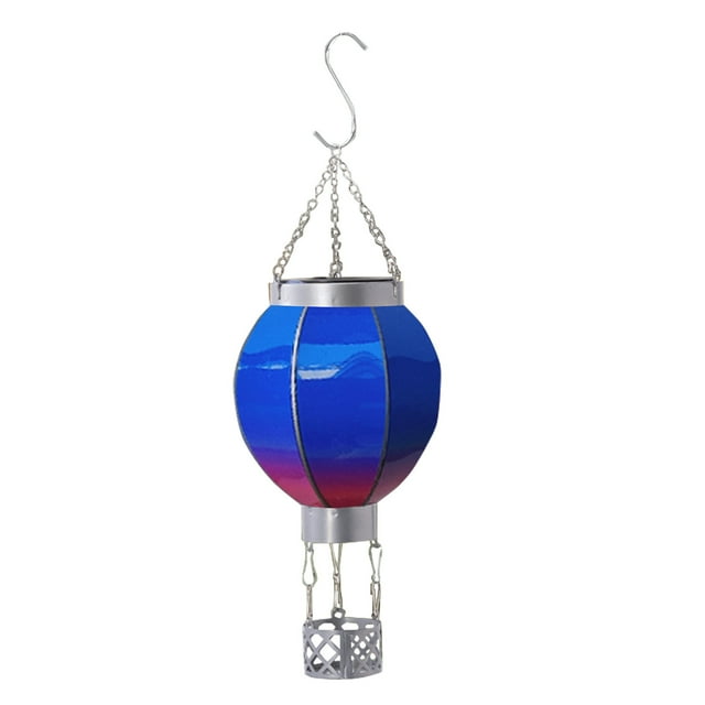 Metal Solar Powered Hot Air Balloon - Colorful, Reusable, Outdoor - for Festival, Party, Garden Decoration