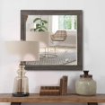 thumbnail image 6 of Transitional Style Rectangular Mirror with Natural Wood Grain Details, Gray, 6 of 6