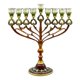 thumbnail image 1 of Portavelas metálico con forma de corazón europeo para velas de Janucá, ideal para aniversarios, fiestas y decoración navideña., 1 of 9