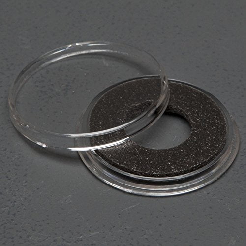 (25) Air-Tite Coin Holders Brand Black Ring Type Coin Capsules Protect Your Valuable Silver, Gold, Platinum, Challenge, and Medallion Coins with Our Crystal Clear Protective Holders (13mm Black Ring)