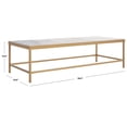 thumbnail image 3 of SAFAVIEH Couture Caralyn Contemporary Marble Coffee Table, White/Brass, 3 of 12