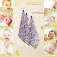thumbnail image 3 of SKYSONIC 3 PCS Musical Signs Stars Baby Muslin Washcloths, Colorful Stripes Soft Absorbent Face Towel Burp Cloths Cotton Bath Wipes Infant Wash Cloth for Newborn Boys Girls, 3 of 7