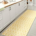 thumbnail image 4 of JONATHAN Y SANTA MONICA 2 x 10 Runner Rug, Ourika Moroccan Geometric Textured Weave - Yellow/Cream, SMB108G-210, 4 of 9