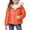 Orange, variant on Girls Kids' Pocket Coat - Solid Color Short Cotton Jacket for Chilly Days at the Park or Playground.,Red,110