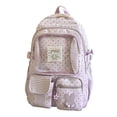 thumbnail image 2 of Teen Girls Backpack For School Pastel Striped Aesthetic 90s Style Lightweight Casual Bookbag Daily Shoulder Purse, 2 of 6