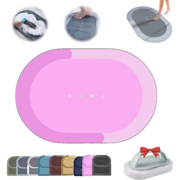 Alfombra de baño modernizada, alfombra de baño de secado rápido, alfombra mágica para baño, alfombra de baño absorbente, alfombra de baño de tierra de diatomeas, alfombra de ducha para piso de baño -
