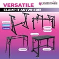 thumbnail image 3 of Liquid Stands Piano Stand Power Strip Mount - Fits 1"" To 3.4"" - Piano Desk Clamp Power Strip Holder - Removable Under Desk Power Strip Holder For Edge - Sturdy Table Clamp Mount And Cable Management, 3 of 5