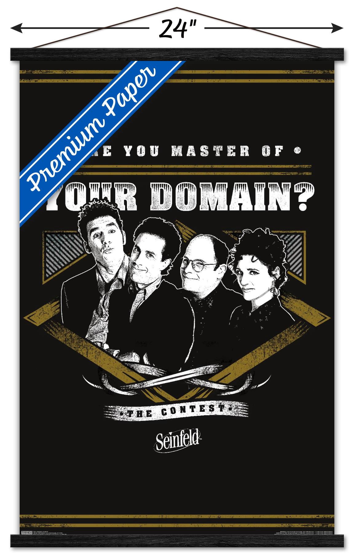 Seinfeld - Domain Wall Poster with Wooden Magnetic Frame, 22.375" x 34"