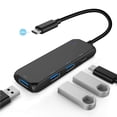 thumbnail image 3 of Type-C 2.0 HUB Adaptateur avec 4 USB Interface Ultra Mince Hubs USB pour Ordinateur Portable PC, 3 of 5