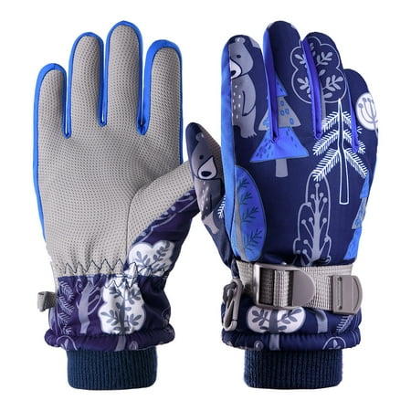 

Kids Winter Warm Gloves Ski Gloves Snow Cold Weather Windproof Waterproof Gloves for Kids Boys Girls