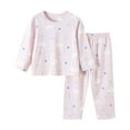 thumbnail image 1 of Conjunto de Pijamas Gibobby para Niños Pequeños Estampados Animados Manga Larga Morado 9-10 Años, 1 of 3