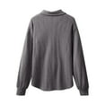 thumbnail image 5 of Gray Cardigan for Women, Spandex Jackets for Women, Womens Cable Knit Shacket Lightweight Long Sleeve Button Down Shirts Casual Oversized Blouses Tops S, 5 of 9