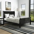 thumbnail image 4 of Furniture of America Jussy Transitional Solid Wood Full Sleigh Bed in Black, 4 of 6